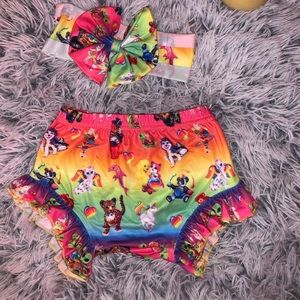 Lisa frank inspired bummies 🌈